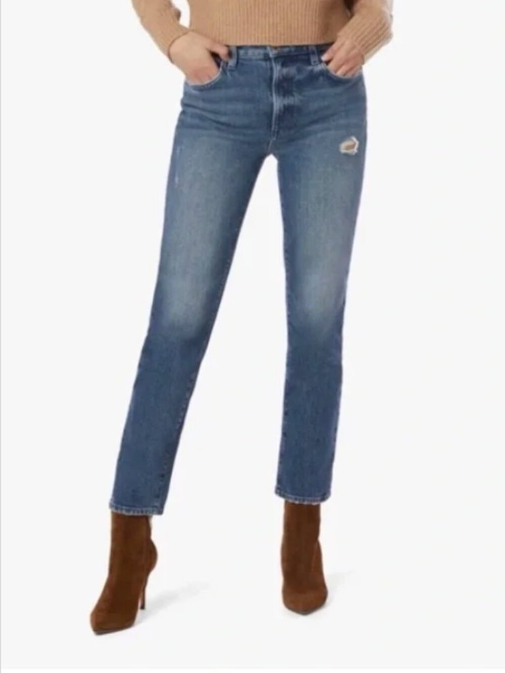 Favorite Daughter | Erin High Rise Slim Straight Jeans Earth Wash | Size 32
